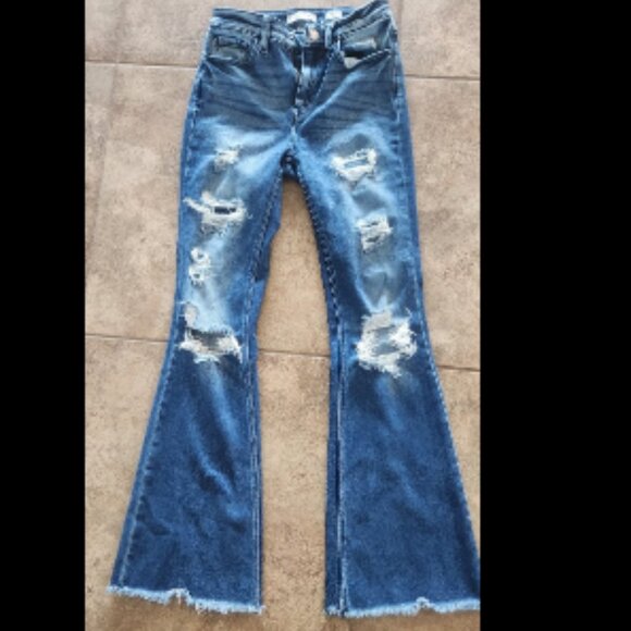 KanCan Flare Distressed jeans - Picture 1 of 5